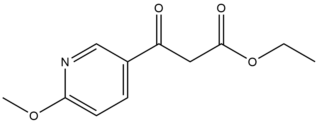 Ethyl 6-methoxy-β-oxo-3-pyridinepropanoate Structure