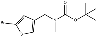 Carbamic acid, N-[(5-bromo-3-thienyl)methyl]-N-methyl-, 1,1-dimethylethyl ester Structure