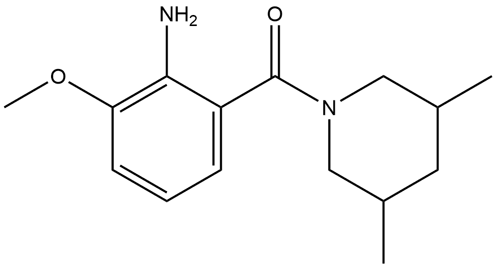 (2-Amino-3-methoxyphenyl)(3,5-dimethyl-1-piperidinyl)methanone Structure