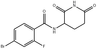 4-Bromo-N-(2,6-dioxo-3-piperidinyl)-2-fluorobenzamide Structure