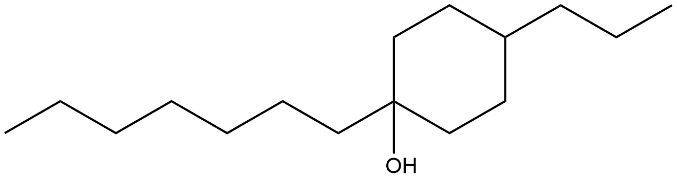 1-Heptyl-4-propylcyclohexanol Structure