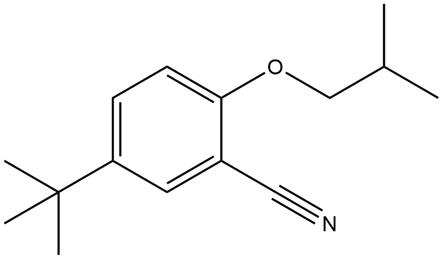 5-(1,1-Dimethylethyl)-2-(2-methylpropoxy)benzonitrile 구조식 이미지