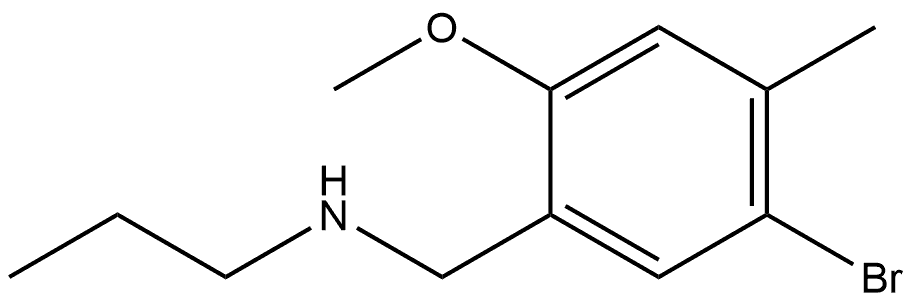 5-Bromo-2-methoxy-4-methyl-N-propylbenzenemethanamine Structure