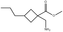 Cyclobutanecarboxylic acid, 1-(aminomethyl)-3-propyl-, methyl ester 구조식 이미지