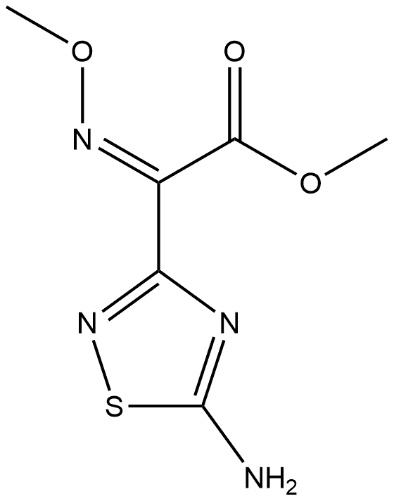 1,2,4-Thiadiazole-3-acetic acid, 5-amino-α-(methoxyimino)-, methyl ester, (αZ)- Structure