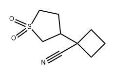 Cyclobutanecarbonitrile, 1-(tetrahydro-1,1-dioxido-3-thienyl)- Structure