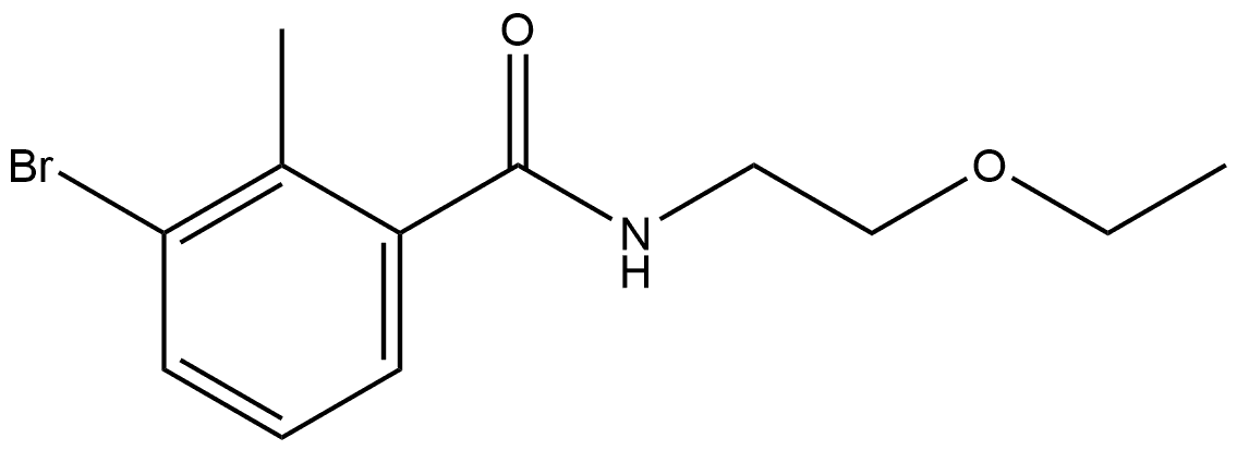 3-Bromo-N-(2-ethoxyethyl)-2-methylbenzamide Structure