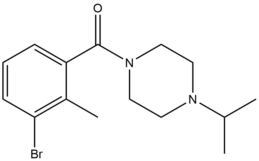 (3-Bromo-2-methylphenyl)[4-(1-methylethyl)-1-piperazinyl]methanone Structure