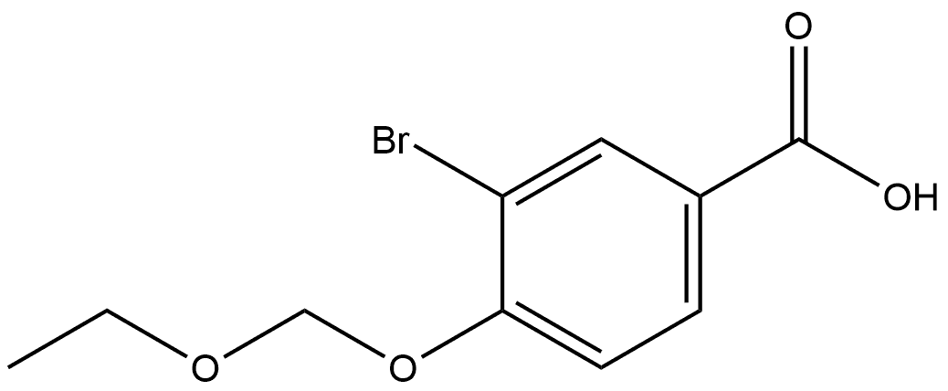 3-Bromo-4-(ethoxymethoxy)benzoic acid Structure