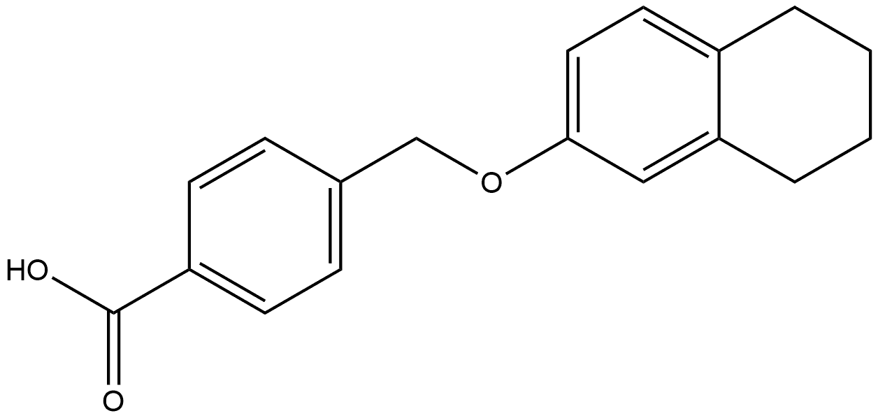 4-[[(5,6,7,8-Tetrahydro-2-naphthalenyl)oxy]methyl]benzoic acid Structure