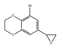 1,4-Benzodioxin, 5-bromo-2,3-dihydro-7-(2-oxiranyl)- Structure