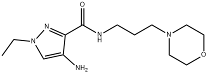 1H-?Pyrazole-?3-?carboxamide, 4-?amino-?1-?ethyl-?N-?[3-?(4-?morpholinyl)?propyl]?- Structure