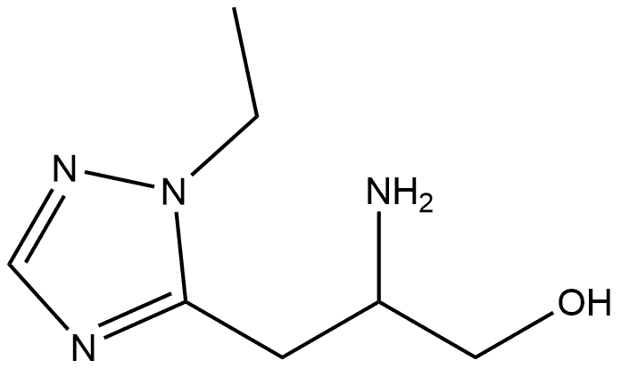 1H-1,2,4-Triazole-5-propanol, β-amino-1-ethyl- 구조식 이미지