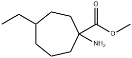 Cycloheptanecarboxylic acid, 1-amino-4-ethyl-, methyl ester Structure