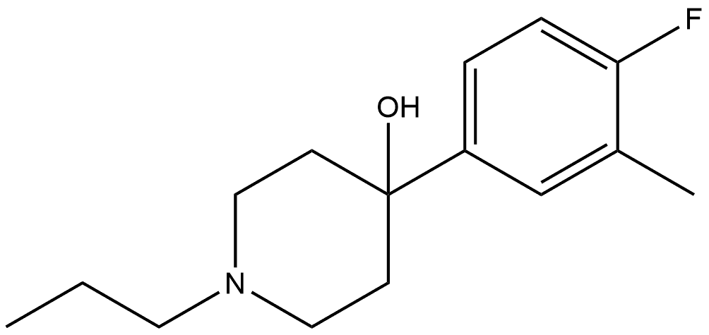 4-(4-Fluoro-3-methylphenyl)-1-propyl-4-piperidinol Structure