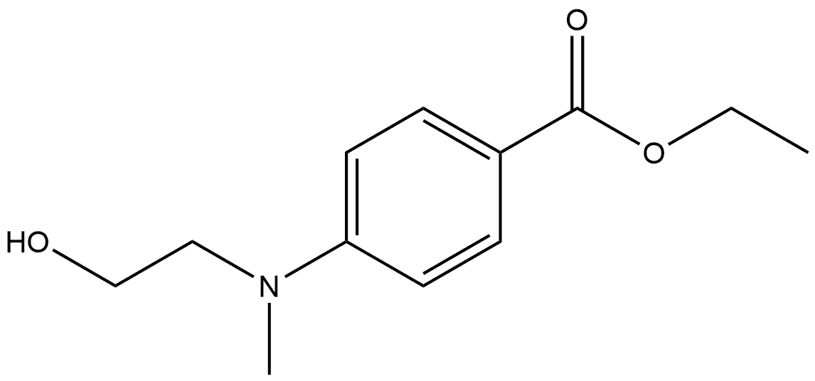 Benzoic acid, 4-[(2-hydroxyethyl)methylamino]-, ethyl ester Structure
