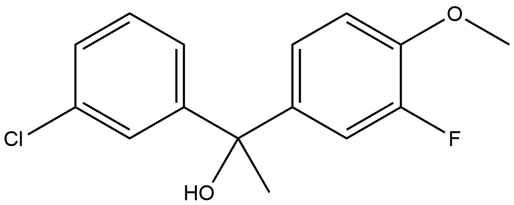 α-(3-Chlorophenyl)-3-fluoro-4-methoxy-α-methylbenzenemethanol Structure