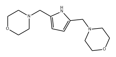 Morpholine, 4,4'-[1H-pyrrole-2,5-diylbis(methylene)]bis- (9CI) 구조식 이미지