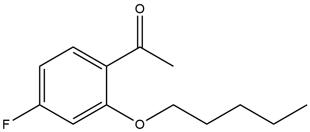 1-[4-Fluoro-2-(pentyloxy)phenyl]ethanone Structure