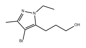 1H-Pyrazole-5-propanol, 4-bromo-1-ethyl-3-methyl- Structure