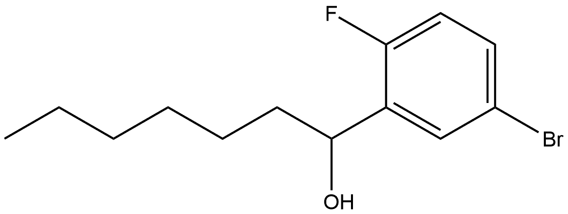 5-Bromo-2-fluoro-α-hexylbenzenemethanol Structure