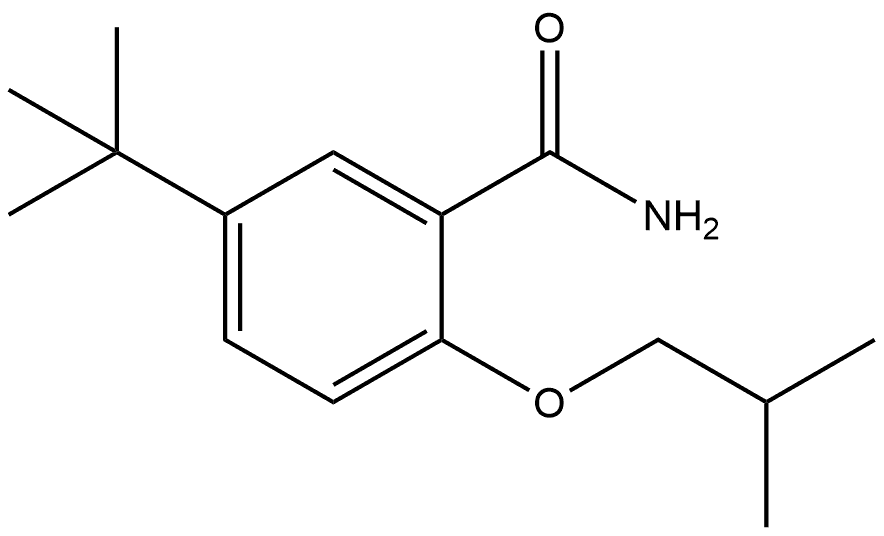 5-(1,1-Dimethylethyl)-2-(2-methylpropoxy)benzamide Structure