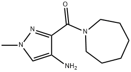 Methanone, (4-?amino-?1-?methyl-?1H-?pyrazol-?3-?yl)?(hexahydro-?1H-?azepin-?1-?yl)?- 구조식 이미지