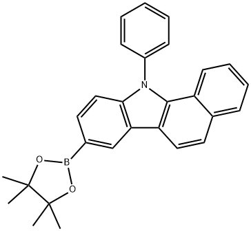 11H-Benzo[a]carbazole, 11-phenyl-8-(4,4,5,5-tetramethyl-1,3,2-dioxaborolan-2-yl)- 구조식 이미지