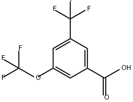 Benzoic acid, 3-(trifluoromethoxy)-5-(trifluoromethyl)- Structure