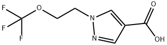 1H-Pyrazole-4-carboxylic acid, 1-[2-(trifluoromethoxy)ethyl]- 구조식 이미지