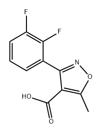 4-Isoxazolecarboxylic acid, 3-(2,3-difluorophenyl)-5-methyl- Structure