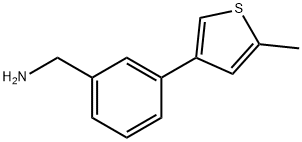 Benzenemethanamine, 3-(5-methyl-3-thienyl)- Structure