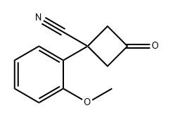 Cyclobutanecarbonitrile, 1-(2-methoxyphenyl)-3-oxo- Structure