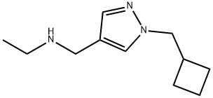 1H-Pyrazole-4-methanamine, 1-(cyclobutylmethyl)-N-ethyl- Structure