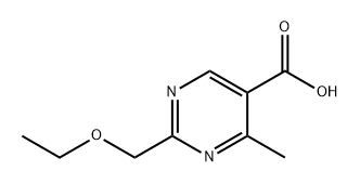 5-Pyrimidinecarboxylic acid, 2-(ethoxymethyl)-4-methyl- 구조식 이미지