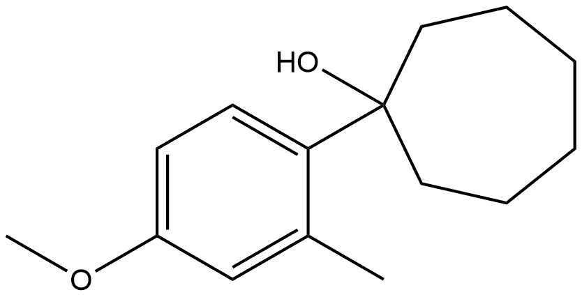 1-(4-methoxy-2-methylphenyl)cycloheptanol Structure