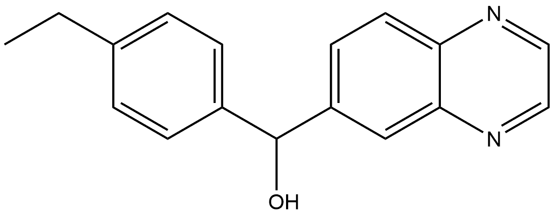 α-(4-Ethylphenyl)-6-quinoxalinemethanol Structure