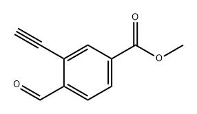 Benzoic acid, 3-ethynyl-4-formyl-, methyl ester Structure