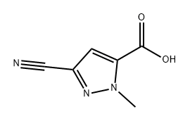 1H-Pyrazole-5-carboxylic acid, 3-cyano-1-methyl- Structure