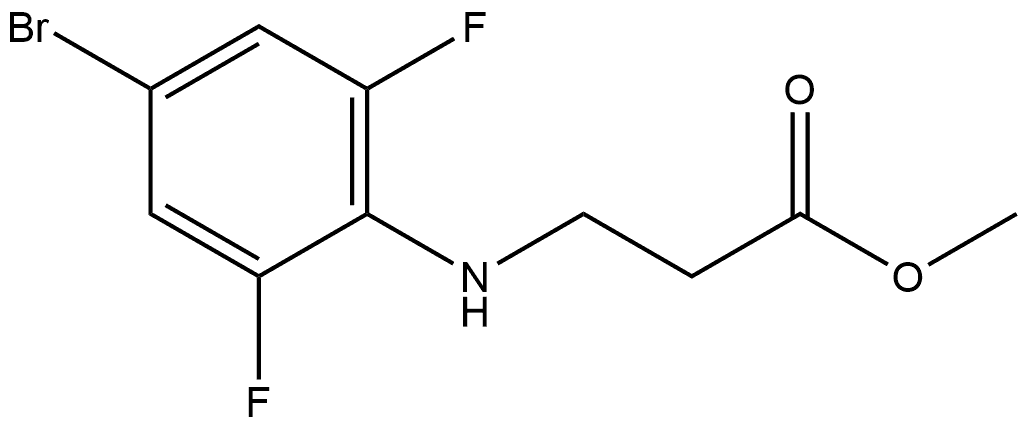 β-Alanine, N-(4-bromo-2,6-difluorophenyl)-, methyl ester Structure