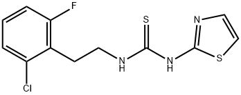 1-[2-(2-chloro-6-fluorophenyl)ethyl]-3-(1,3-thiazol-2-yl)thiourea Structure