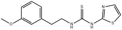 1-[2-(3-methoxyphenyl)ethyl]-3-(1,3-thiazol-2-yl)thioure Structure