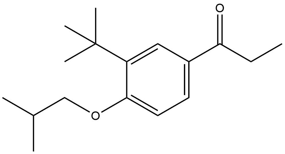 1-[3-(1,1-Dimethylethyl)-4-(2-methylpropoxy)phenyl]-1-propanone Structure