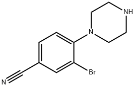 Benzonitrile, 3-bromo-4-(1-piperazinyl)- 구조식 이미지