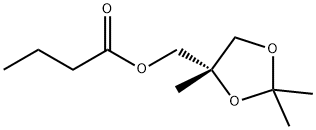 Butanoic acid, [(4S)-2,2,4-trimethyl-1,3-dioxolan-4-yl]methyl ester 구조식 이미지