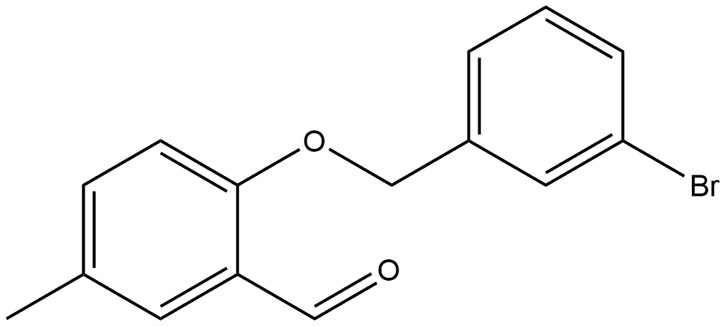 2-[(3-Bromophenyl)methoxy]-5-methylbenzaldehyde Structure