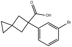 5-(3-bromophenyl)spiro[2.3]hexane-5-carboxylic acid Structure