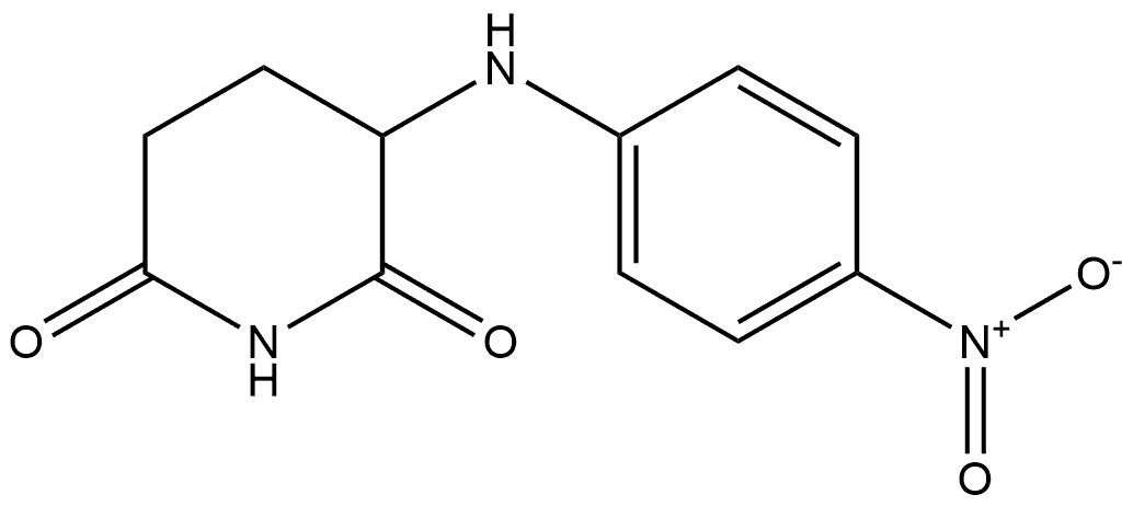 3-(4-nitroanilino)piperidine-2,6-dione Structure