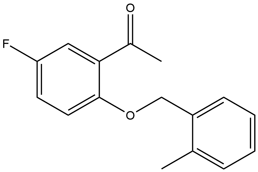 1-[5-Fluoro-2-[(2-methylphenyl)methoxy]phenyl]ethanone Structure