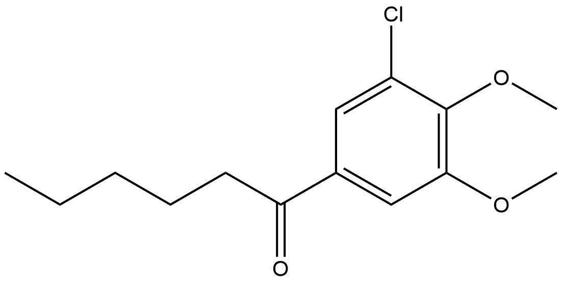 1-(3-Chloro-4,5-dimethoxyphenyl)-1-hexanone Structure